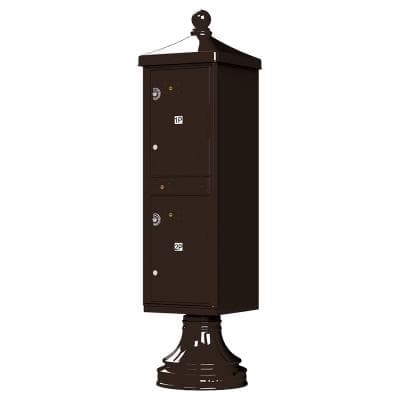 Florence Traditional Decorative 2 Unit Outdoor Parcel Locker Model #1590-T1V2